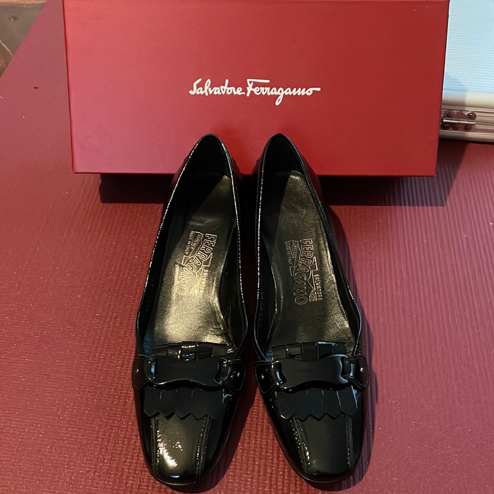 Salvatore Ferragamo Raissa Heeled Loafer - 4cm heel - Black